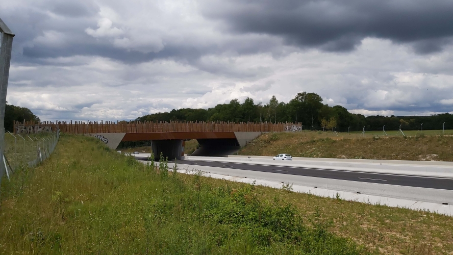 Passage au niveau du Bois carreau au dessus de l'A16